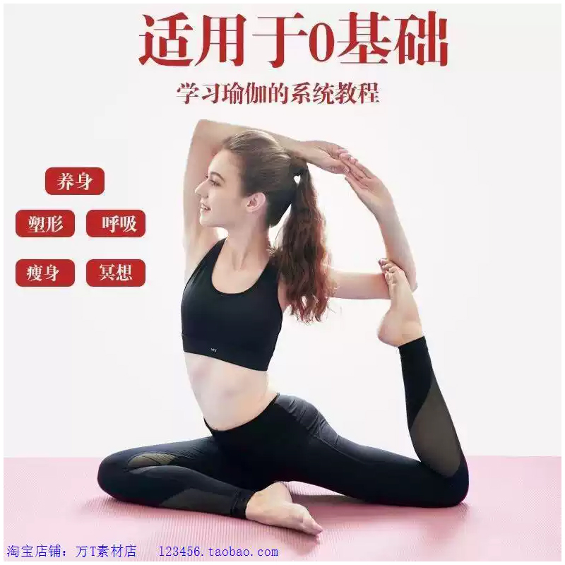 瑜伽零基础教程视频初学者孕妇入门自学全套塑形健身教学课程 网盘直发